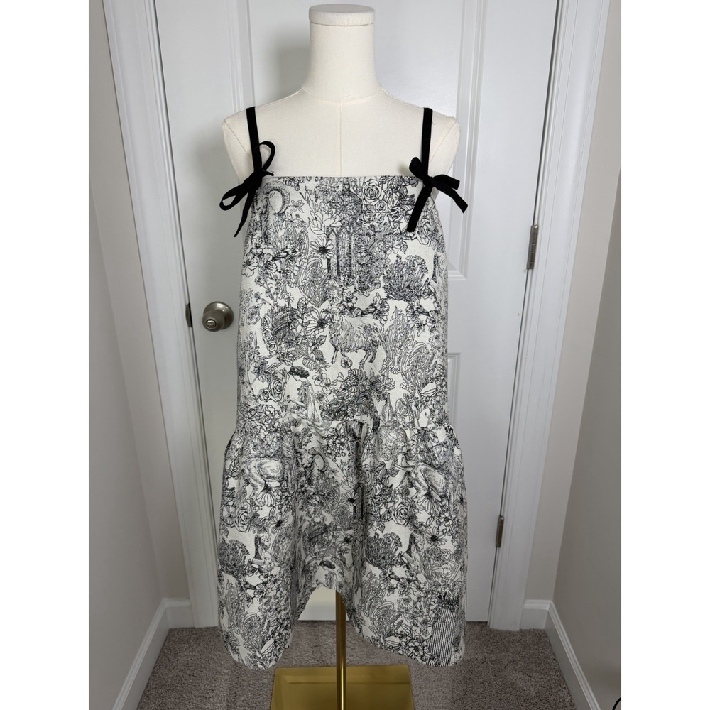 Women's Mini Dress‎ Toile Print Cottagecore Prairie Farmcore Coquette Medium NWT